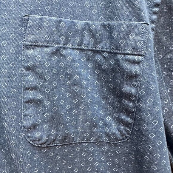 Johnnie-O Blue Short Sleeve Button-Up Collared Short Sleeve Shirt Men's Size L - Picture 5 of 7